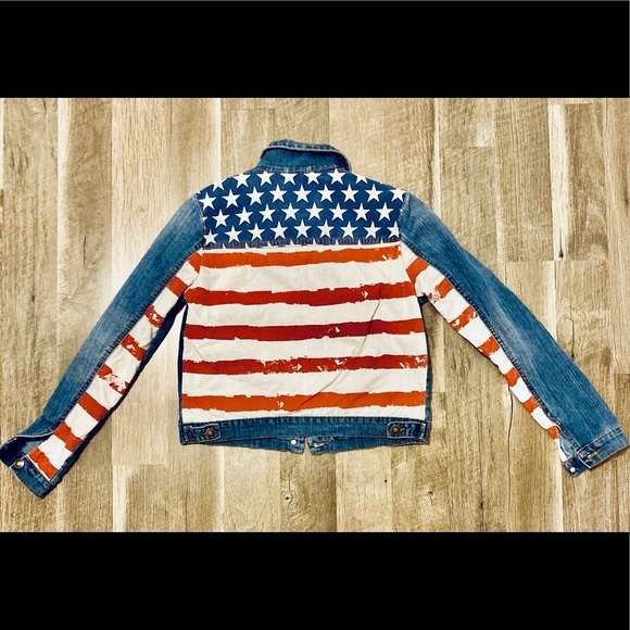 🇺🇸🇺🇸 FOREVER 21 Premium Denim USA Jacket🇺🇸🇺🇸 - Picture 13 of 16